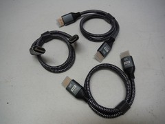 (3 pack) 8K Braided Ultra High Speed HDMI 2.1 Cable 2ft Gray
