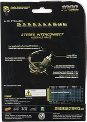 Stinger SI123 1000 Series 3′ RCA Shielded Coaxial Audio Cable 2-Channel