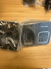 Panasonic Cordless Phone with Answering Machine, Advanced Call Black 2 Handsets