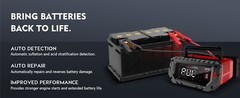 20-Amp Smart Car Battery Charger,12V/20A 24V/10A.Lithium,Lifepo4,Lead-Acid AGM
