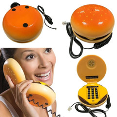 Hamburger Shape Cheeseburger Burger Novetly Home Corded Phone Telephone Gift US