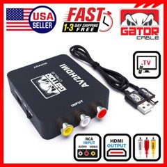 RCA AV to HDMI HD Converter Adapter Composite 3RCA CVBS Audio Video Wii NES SNES