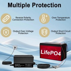 14.6V 50A LiFePO4 Battery Charger, 14.6V 50A Lithium Battery Charger for 12.8…