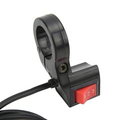 Control Switch, 22mm Diameter Black Push Button ON-None-ON Function for Road and