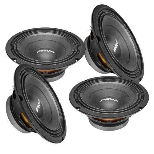 4x PRV Audio 8MB450-4 v2 Midbass Car Audio 8″ Speakers 4 Ohm 8MB PRO 1800 Watts