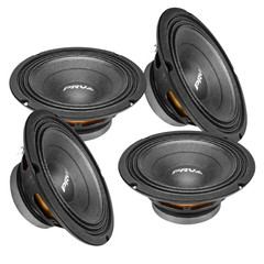 4x PRV Audio 8MB450-4 v2 Midbass Car Audio 8″ Speakers 4 Ohm 8MB PRO 1800 Watts