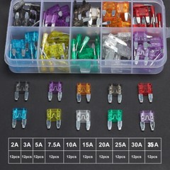 120Pcs Mini Blade Fuse Assortment Kit Fuses Assorted Set Auto Car Motorcycle SUV