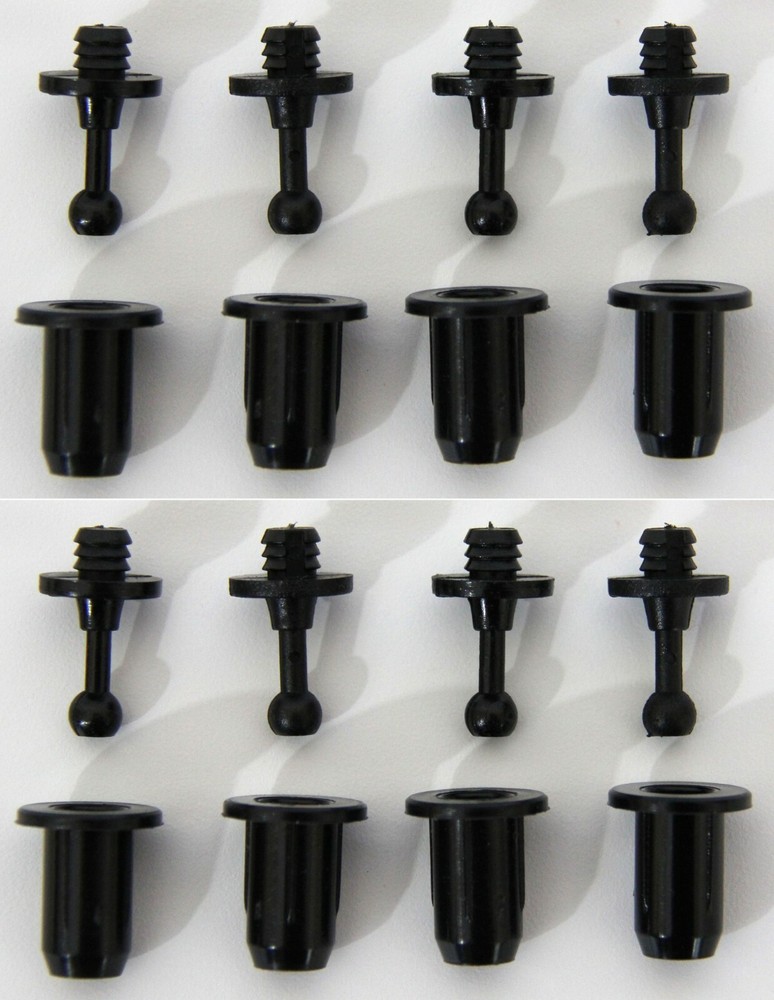Thin Speaker Grill Pegs, Grill Fasteners, Set of 8 Pairs of Grill Posts/Sockets