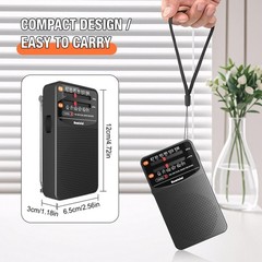 Homicial AM/FM Portable Radio, Battery Powered, Excellent Reception