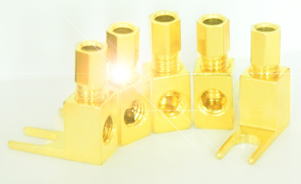 4 pcs Banana Plug to Spade Adapter – Vintage Speaker Amplifier connectors HiFi