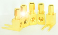 4 pcs Banana Plug to Spade Adapter – Vintage Speaker Amplifier connectors HiFi