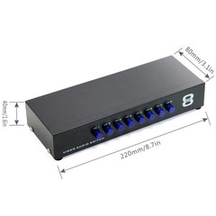E-SDS 8-Way AV Switch RCA Switcher 8 in 1 Out Composite Video L/R Audio Selector