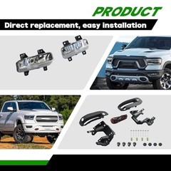 Fog Light Compatible with 2019 2020 2021 2022 RAM 1500 Front Bumper Driving