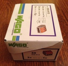 50 pack of Genuine Wago 222-413 Lever Nuts – 3 Pole FREE SHIPPING!