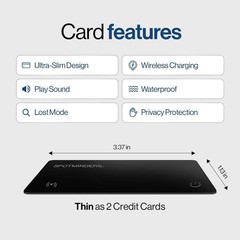 SPOTMINDERS Apple MFI Certified Wallet Tracking Card Black 4-Pack – Works wit…