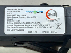 FosPower Emergency Hand Crank Radio