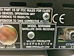 VPC SDR-9000 satellite data reciever, 950-2050 Mhz LNB input, w/pwr device
