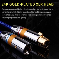YYTCG 6N OCC XLR Audio Cable 3-Pin Male to Female High-Purity Copper HiFi