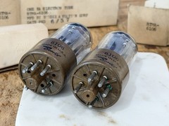 PAIR NOS NIB BENDIX RTMA 6106 / 5Y3 Triple Mica 4 Support Rods DD GETTER Tubes