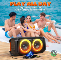 W-KING T11 Portable Bluetooth Speaker 240W Loud Boom Box&Deep Bass Subwoofers