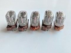 6X IN-12A/B NIXIE TUBES USED +6X SOCKETS Brown &Black USED TESTED