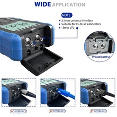 5-in-1 Fiber Optic Cable Tester – Portable Optical Power Meter With Light, FC…