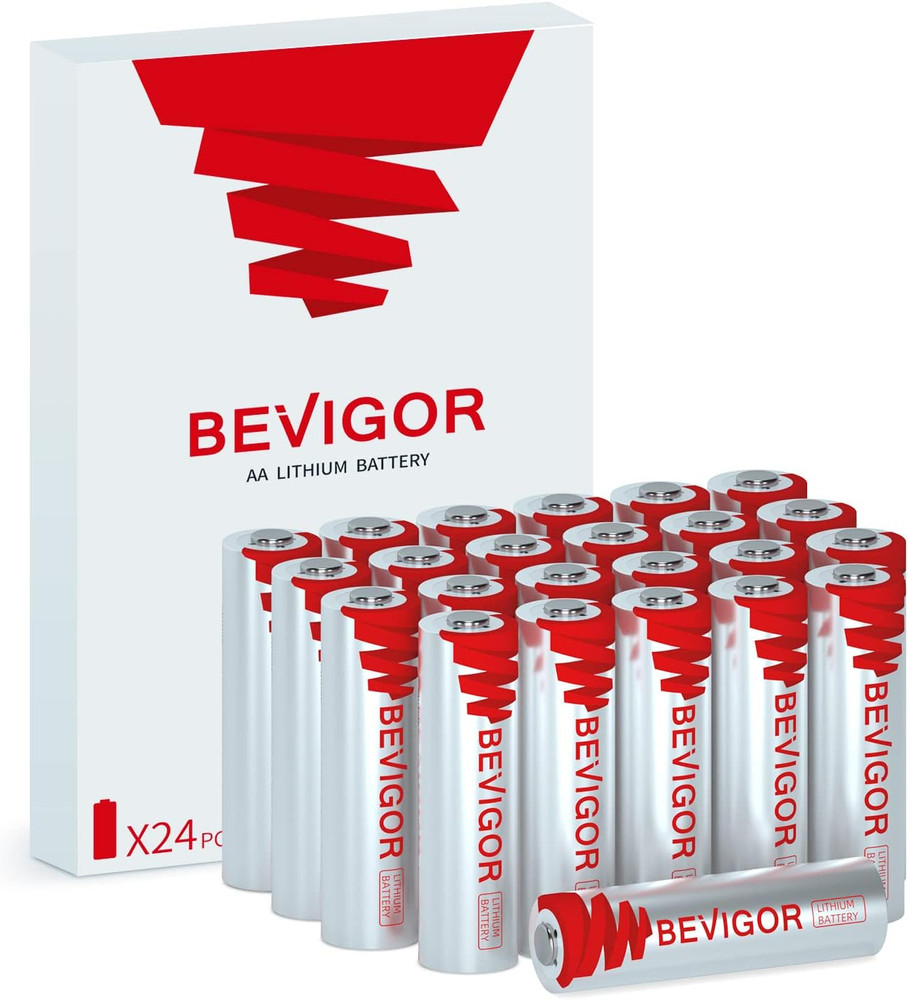 Bevigor Lithium Batteries AA Size AA Battery 24Pack 3000mAh Double A Battery 1.5