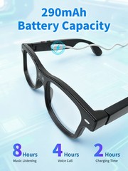 AI Bluetooth Smart Glasses with Interchangeable Lenses HD Camera for iOS Android