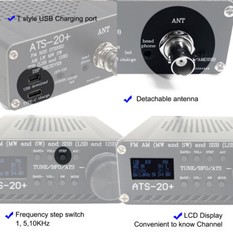 1 Set ATS-20+ SI4732 All Band Radio Receiver FM AM (MW & SW) SSB (LSB & USB)