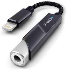 FiiO KA11 Lightning to 3.5mm Audio Adapter 32bit/384KHz USBDAC Amp (Black, LT)