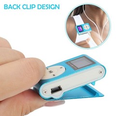 Clip On MP3 Music Player With Digital LCD Screen Mini Clip Support 32GB Micro SD