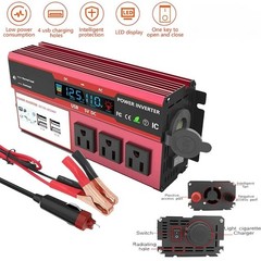 5000W Car Power Inverter DC 12V To AC 110V Pure Sine Wave Solar Converter 4 USB