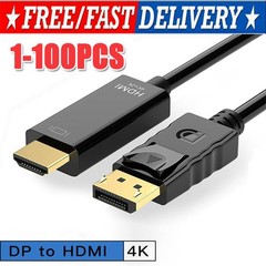 DP Displayport Male toHDMI Female Cable Converter Adapter for Laptop Desktop LOT
