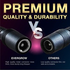5M DC 12V Power Extension Cable Cord For CCTV Security Camera DVR 2 Packs