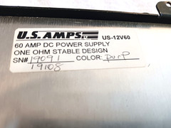 RARE OLD SCHOOL US AMPS U.S. AMPS U.S.A AMPS 12V 60 AMP POWER SUPPLY PROTOTYPE!