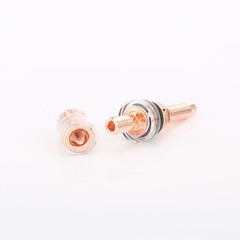 100% Pure Copper Binding Post Speaker Banana Jack Amplifier Terminal