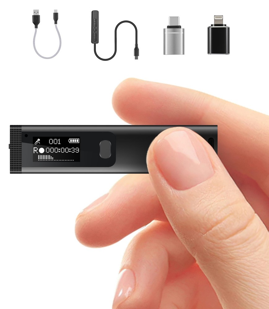 Mini Digital Voice Recorder – 1536Kbps Activated with Noise…