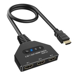 HDMI Switch 3 in 1 Out-HDCP Bypass 2.2, 4K@60hz 3 Way hdmi Splitter Supports …
