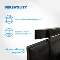 Adjustable Sound Bar Playbar Speaker TV Bracket VESA Mount Holder Capacity 22Lbs