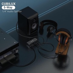 Durable 5-Channel Audio Splitter – Ideal for Guitars, Monitors & Headphones