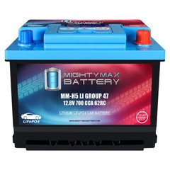Mighty Max MM-H5LI Group 47 12.8V 27Ah 62RC Lithium 700 CCA Replaces BMW 320i 82