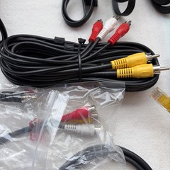 Lot of 24 Cables, RCA, 26 AWG Tigercable, Dish Network RG-59/U Coaxial, others