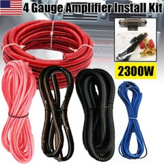 2300W 4 Gauge Car Audio Cable Kit Amplifier Install Amp RCA Subwoofer Sub Wiring