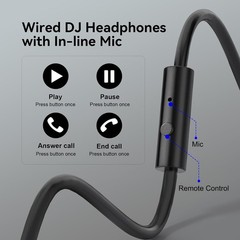 Versatile DJ Headphones with Adjustable Headband & Sound Isolation Features