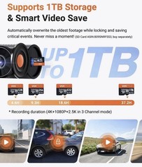 Vantrue N4 Pro S (N4 Pro S) 3 Channel Dashcam 4K + 1080P + 2.5K Optional LTE