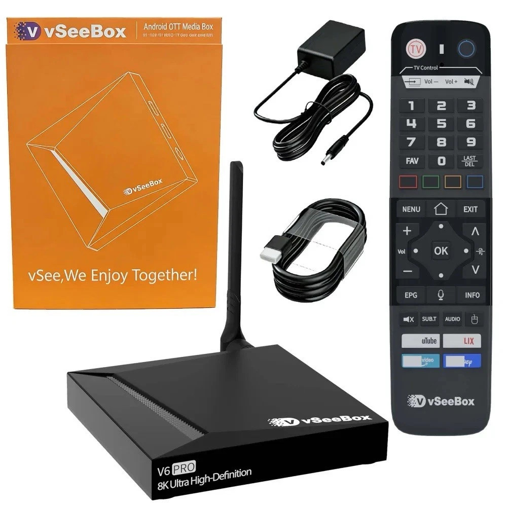 vSeeBox V6 Pro Smart TV Box Voice Remote Authorized Distributor Free Shipping