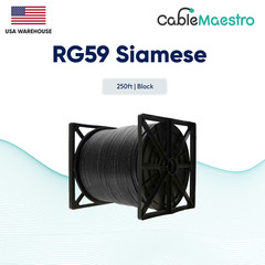 RG59 Siamese Coaxial Cable Security Camera CCTV 250ft 500ft 1000ft 20AWG 18/2