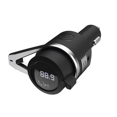 Scosche Bluetooth Power Delivery FM Transmitter 12W USB-A and 18W USB-C – Black