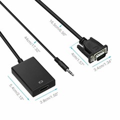 LOT VGA To HDMI Converter 1080P HD Adapter With Audio Cable For HDTV PC Laptop
