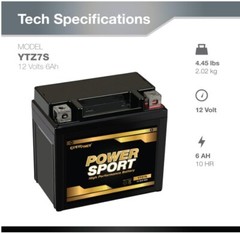 Expert Power YTZ7S 12V 6AH Battery for Honda 50 NPS50, S Ruckus 2016
